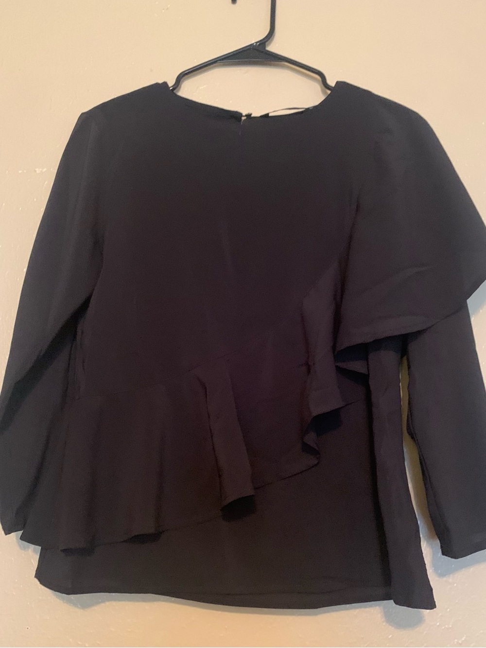 Zara Black Ruffled Top